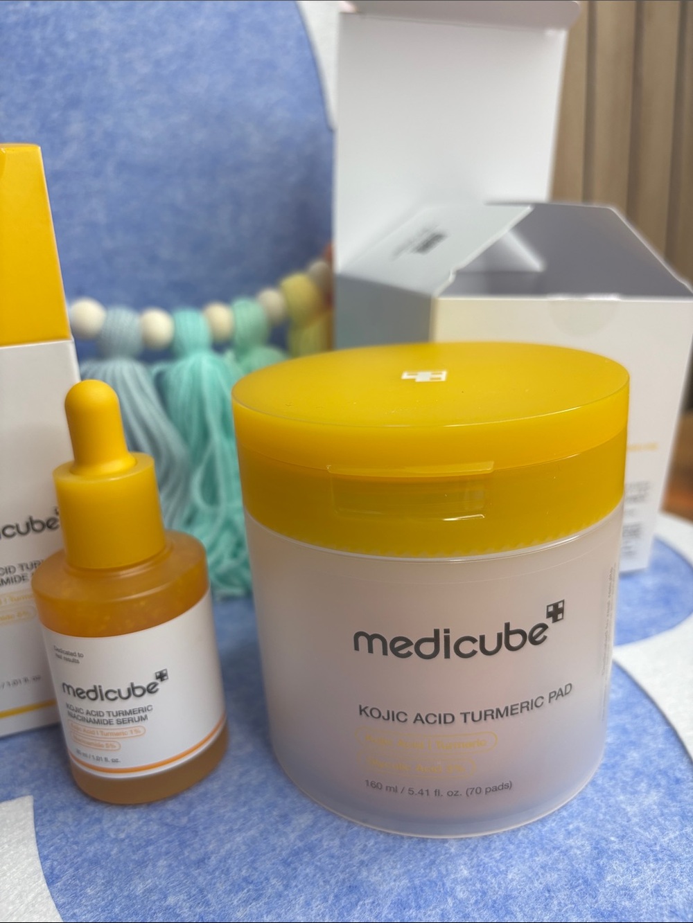 Medicube kojic acid serum & turmeric pads NIB